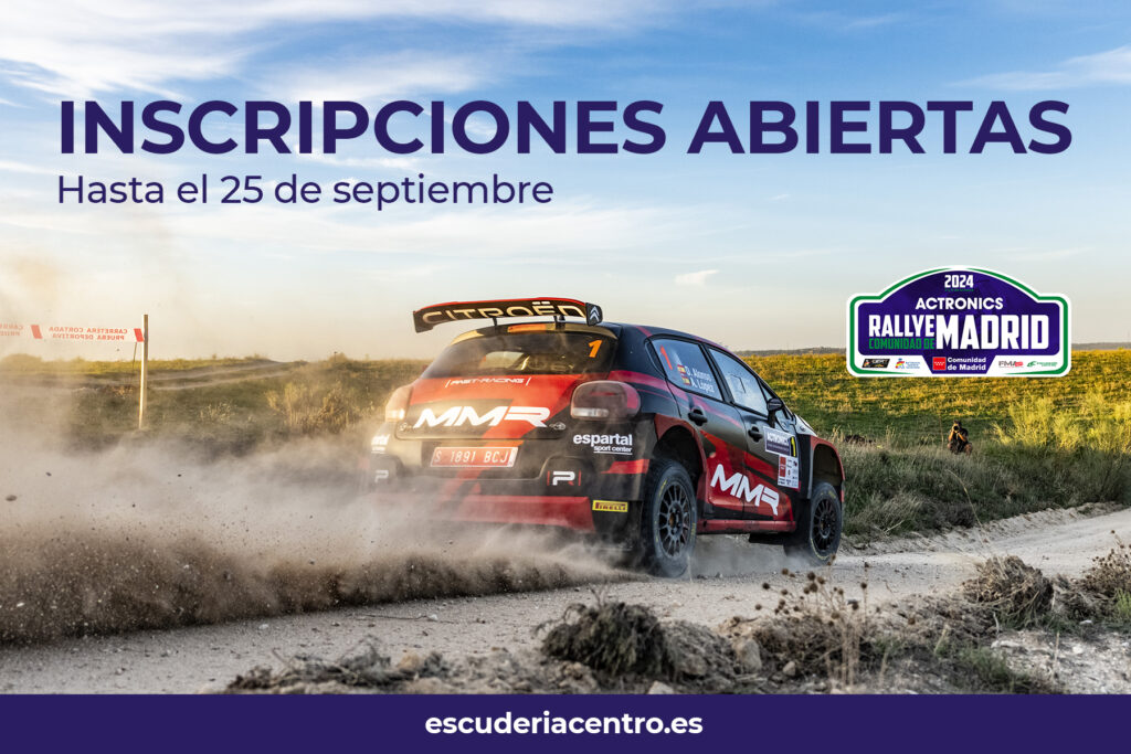 Abiertas las inscripciones del ACtronics Rallye Comunidad de Madrid 2024